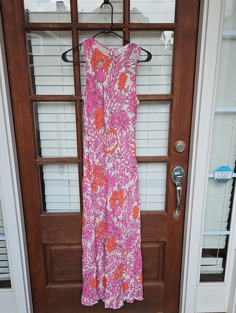Fifteen Twenty Dani Pink And Orange Floral Print Maxi Dress - Picture 4 of 5
